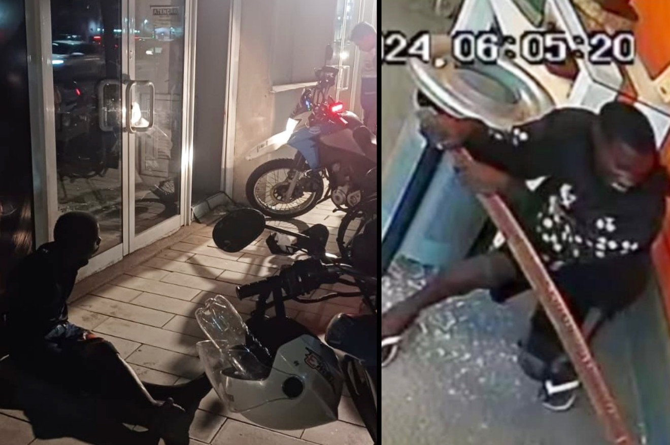 Criminoso já havia arrombado outra loja na mesma rua, no dia 20.