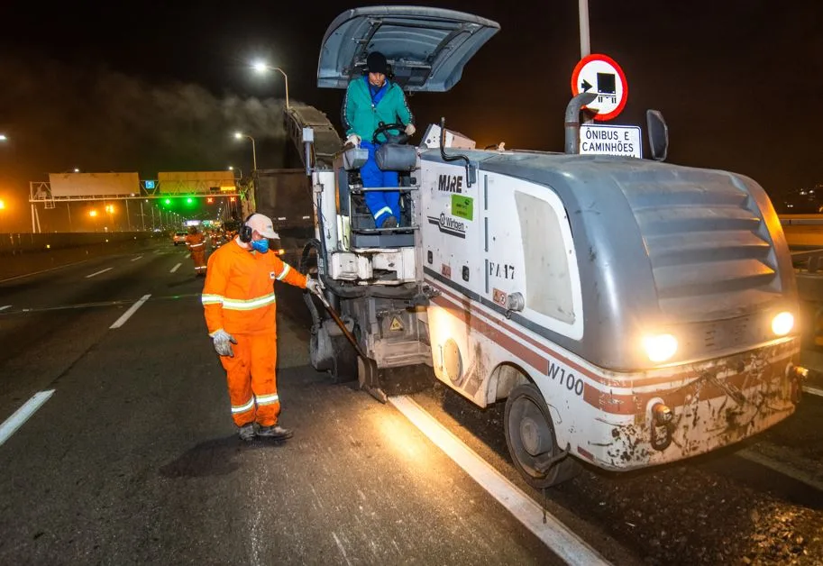 Manutenções noturnas na Ponte | Foto: Ecoponte