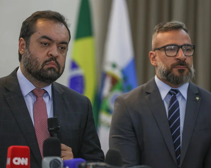 Cláudio Castro e o delegado Marcus Amim. Foto: Reprodução