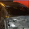 Os criminosos fugiram com o carro roubado, que foi encontrado horas depois incendiado na Avenida Paiva | Reprodução