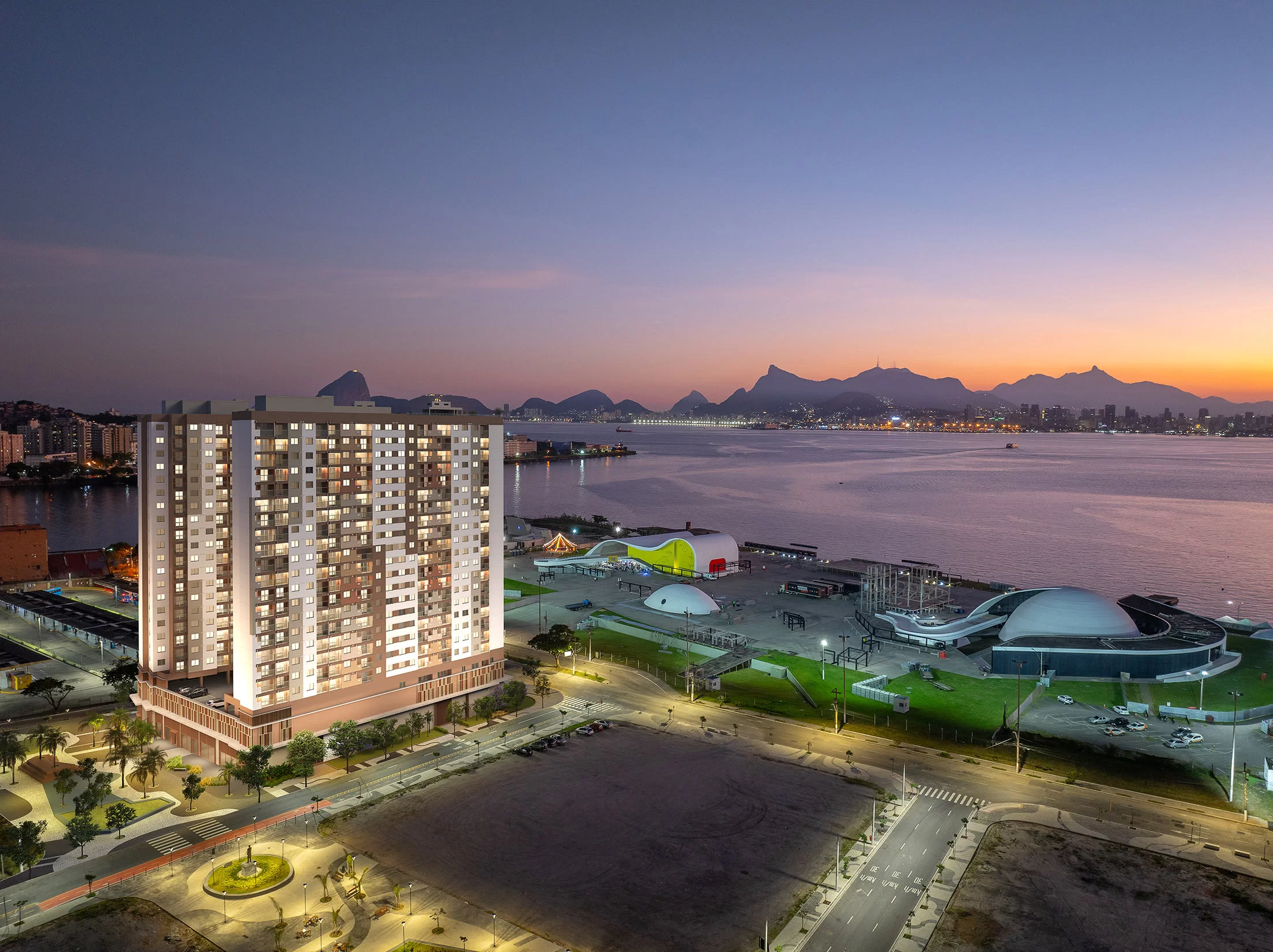 The Pier, novo empreendimento da Cury, no Caminho Niemeyer, Centro de Niterói. Foto: Divulgação