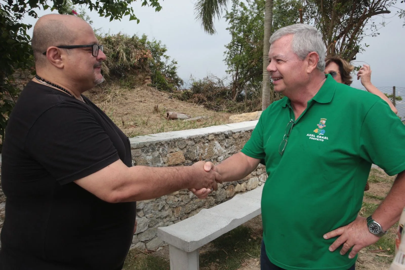 Prefeito Axel Grael e Leonardo Rivera: dia da reinauguração da Ilha da Boa Viagem. Foto: Lucas Benevides - CGCom