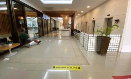 Portaria do prédio comercial. Reprodução