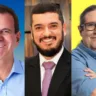 Eduardo Paes (PSD), Rodrigo Bacellar (União Brasil) e Tarcísio Motta (PSOL). Fotos: Divulgação
