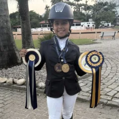 Valentina Almeida: despontando no hipismo dentro da sua categoria. Foto: Divulgação