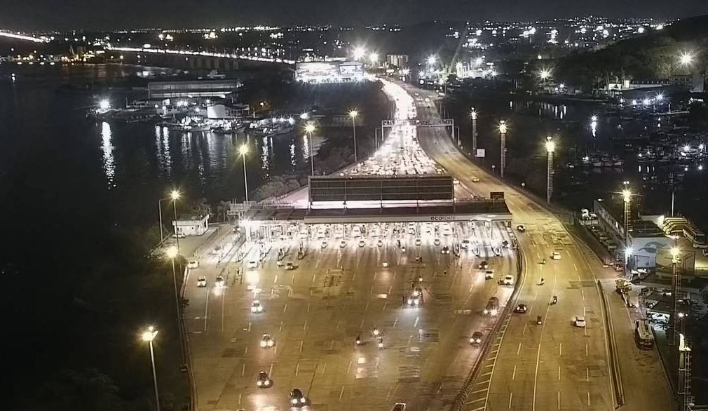 Praça do Pedágio da Ponte Rio-Niterói é apontada por motoristas como o principal problema nos congestionamentos diários | Foto: Divulgação Ecovias Ponte