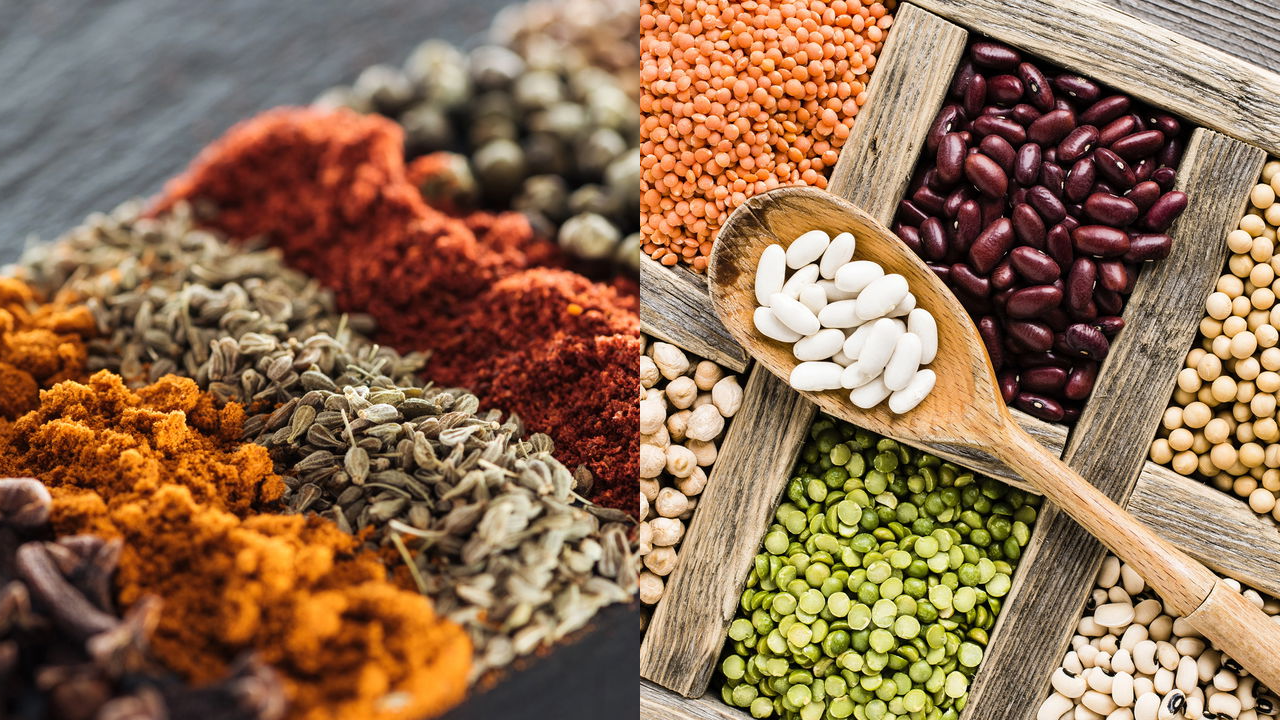 Temperos e legumes