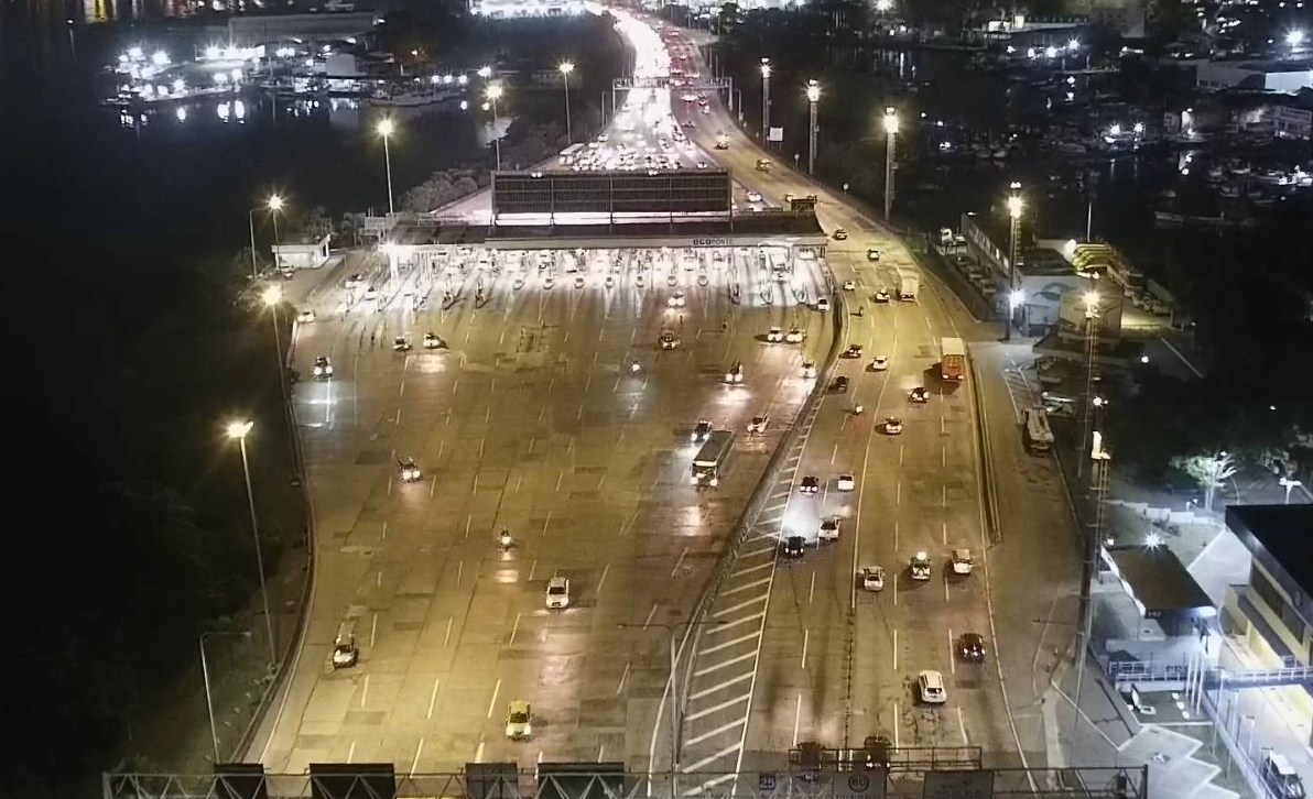 Praça do Pedágio da Ponte Rio-Niterói é apontada por motoristas como o principal problema nos congestionamentos diários | Foto: Divulgação Ecovias Ponte