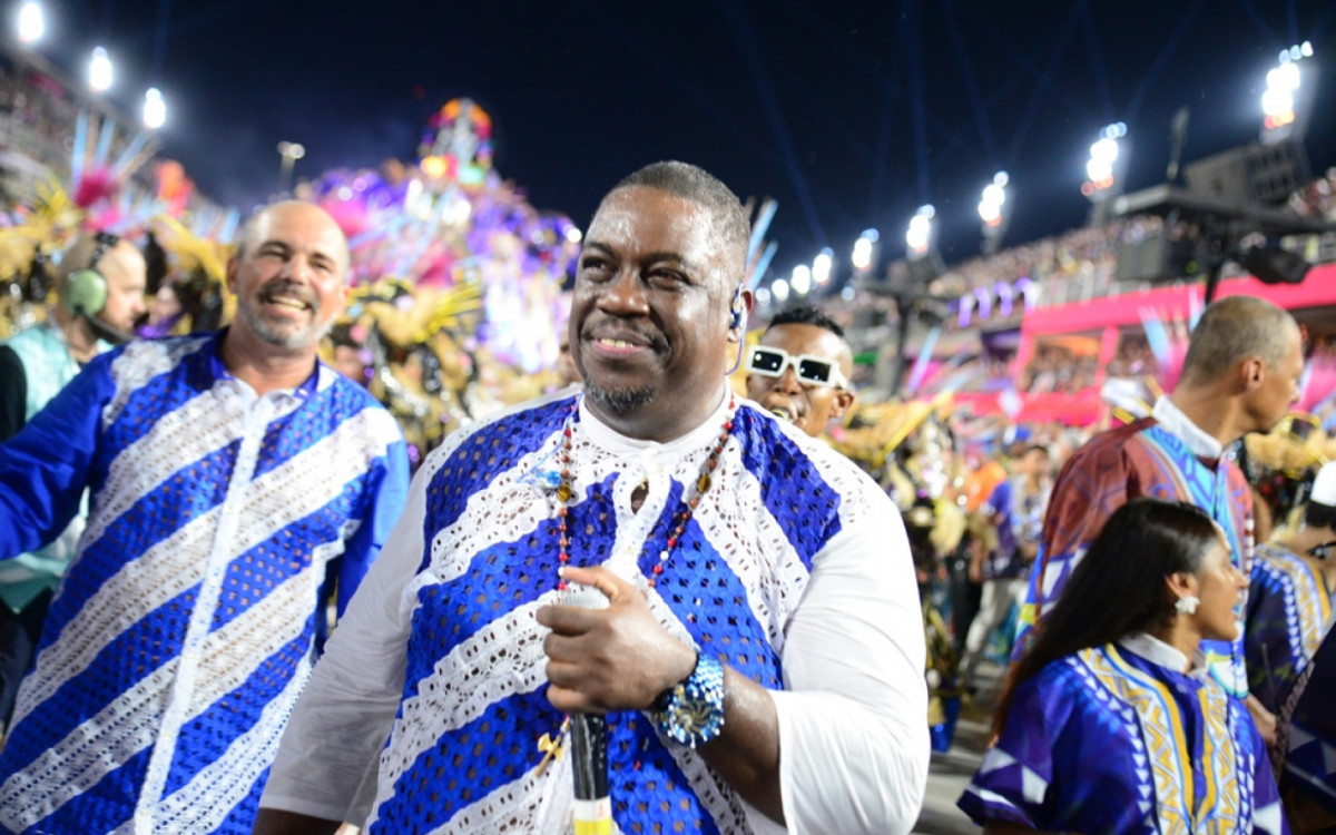 Gilsinho durante o desfile da Portela de 2024 | Nelson Malfacini / Site Carnaval