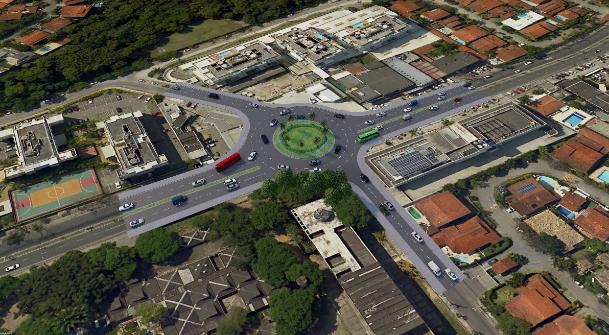 Projeto da rotatória no Badu. Divulgação/Prefeitura de Niterói Projeto da rotatória no Badu. Divulgação/Prefeitura de Niterói