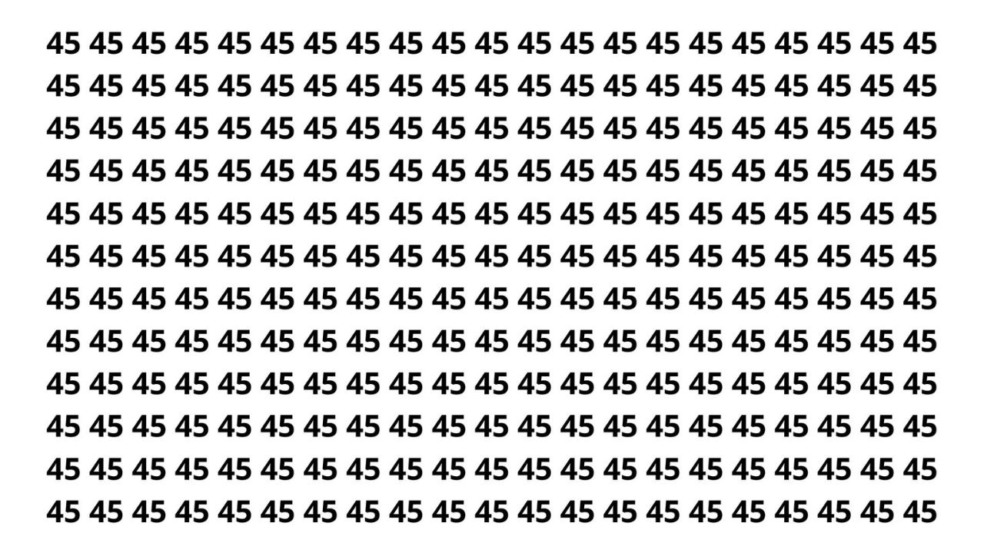 Você consegue achar o número diferente entre os 54 em menos de 8 segundos?