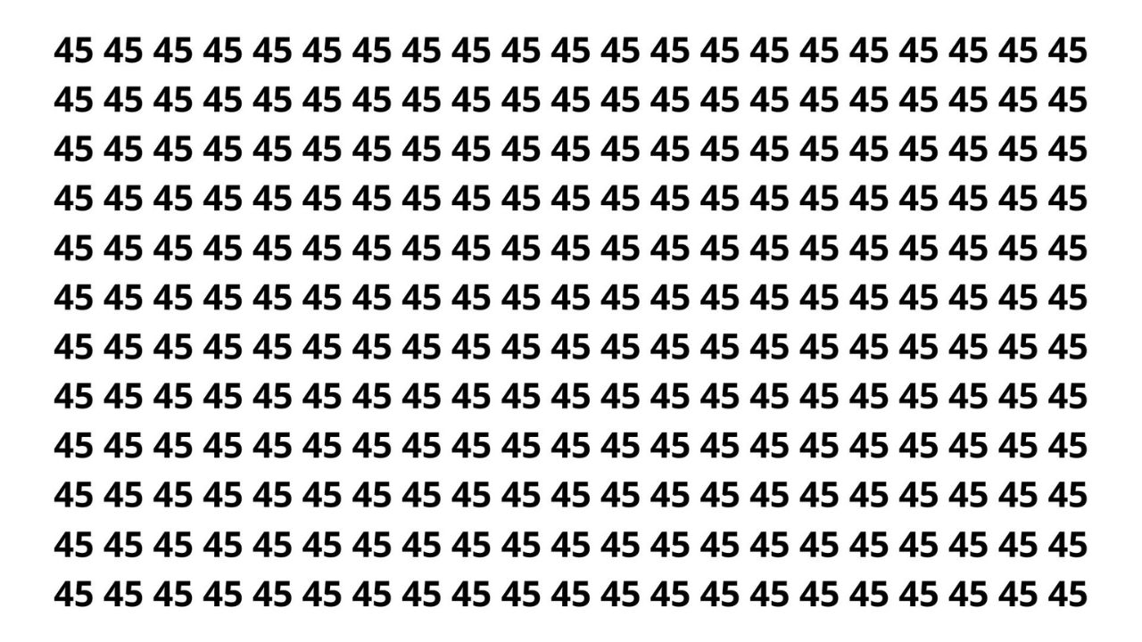 Você consegue achar o número diferente entre os 54 em menos de 8 segundos?