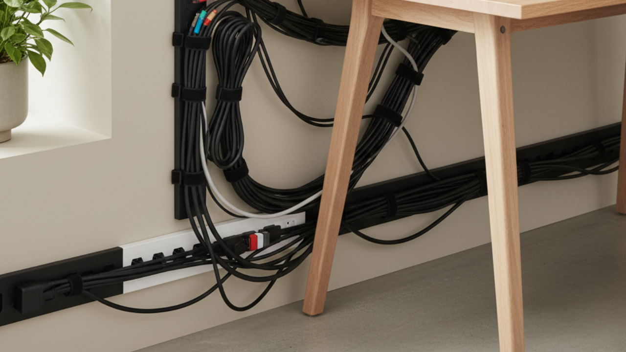 Organize cabos e fios e deixe seu ambiente mais limpo e funcional