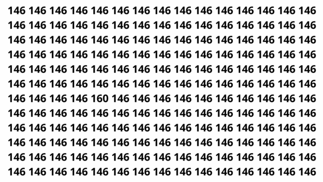 É quase impossível encontrar o número diferente em 10 segundos É quase impossível encontrar o número diferente em 10 segundos