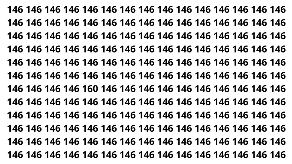 É quase impossível encontrar o número diferente em 10 segundos É quase impossível encontrar o número diferente em 10 segundos