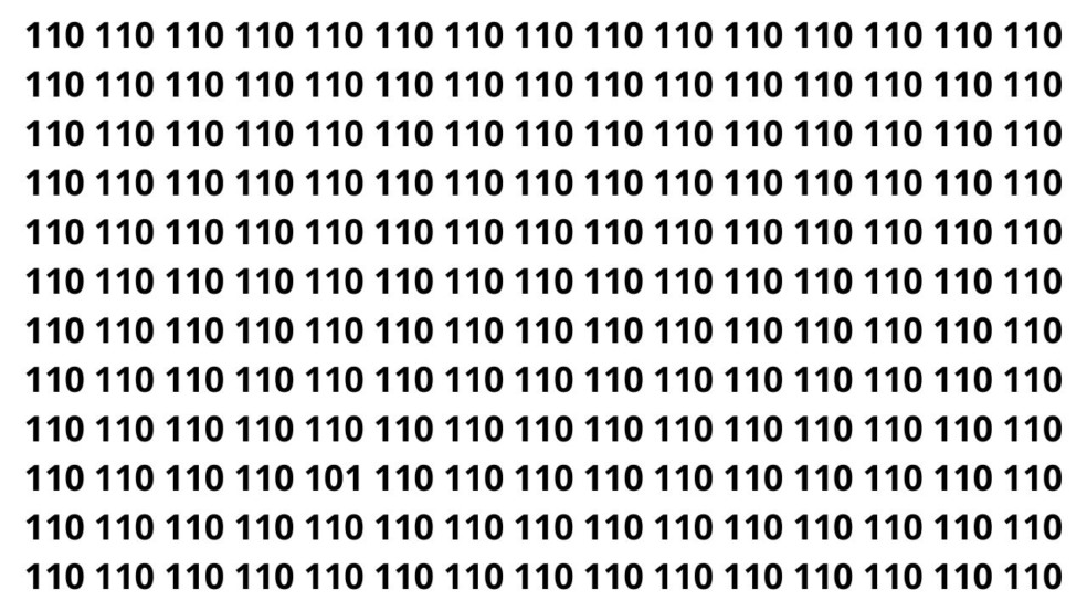 Você só tem 20 segundos para encontrar o número 101 Você só tem 20 segundos para encontrar o número 101