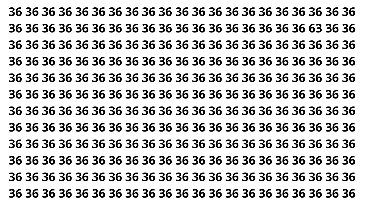 Será que você é capaz de encontrar o número 63?