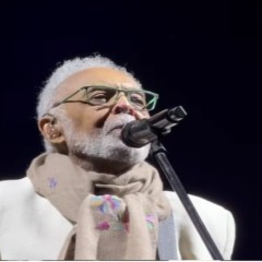Gilberto Gil durante o show em São Paulo, pela turnê " Tempio Rei" Fonte: redes sociais.