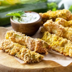 Palitos de abobrinha crocantes, sem fritura ou farinhas