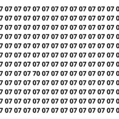 Encontre o 70 entre os 07 antes que o tempo acabe