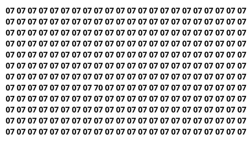 Encontre o 70 entre os 07 antes que o tempo acabe Encontre o 70 entre os 07 antes que o tempo acabe