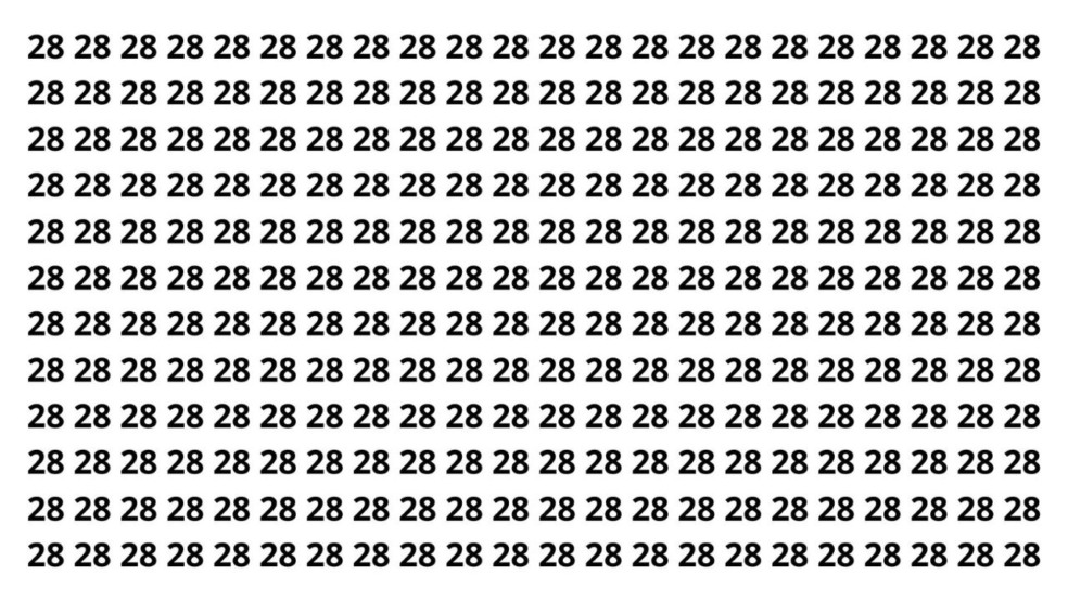 O número 82 está perdido entre tantos 28, você acha em menos de 8 segundos? O número 82 está perdido entre tantos 28, você acha em menos de 8 segundos?
