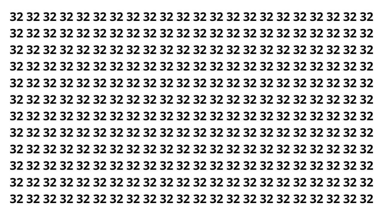 Encontre o 23 escondido entre dezenas de 32 e teste sua atenção agora
