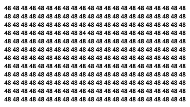 Desafio rápido pra ver se você acha o 84 perdido entre os 48