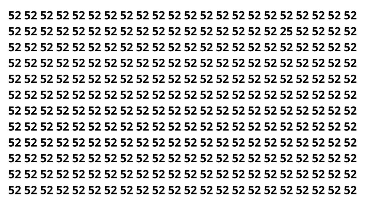 Encontrar o 25 no meio dos 52 parece fácil… mas será que é?