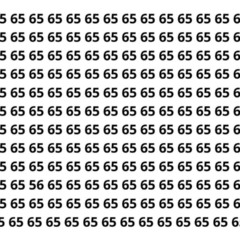 Esse 56 está disfarçado entre vários 65 e quase ninguém percebe