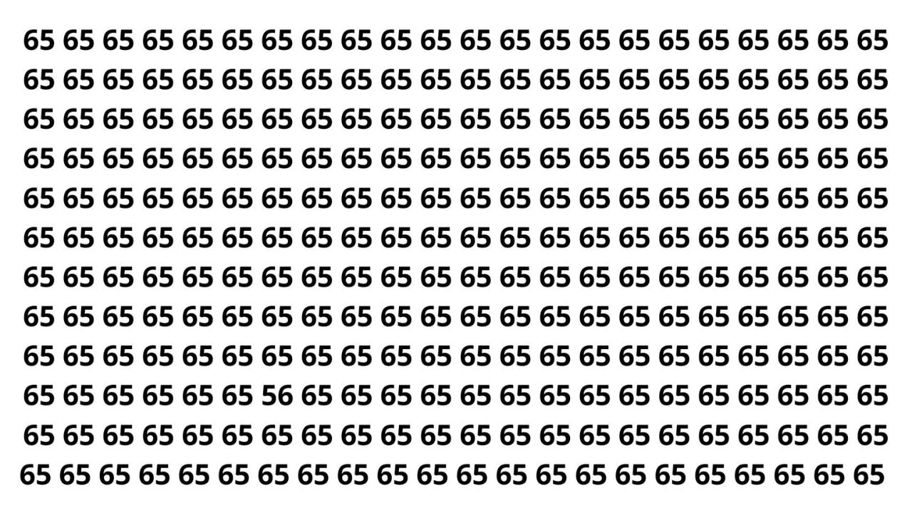 Esse 56 está disfarçado entre vários 65 e quase ninguém percebe