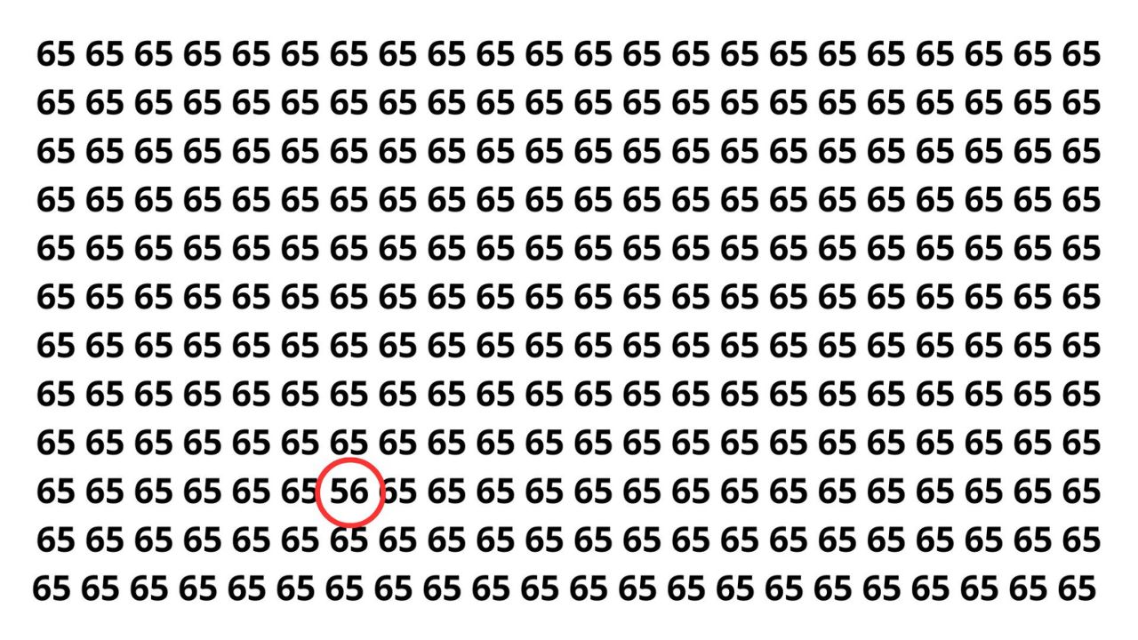 Esse 56 está disfarçado entre vários 65 e quase ninguém percebe