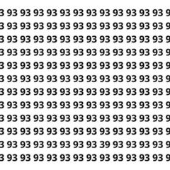 Tem um 39 perdido no meio dos 93, bora achar rapidinho