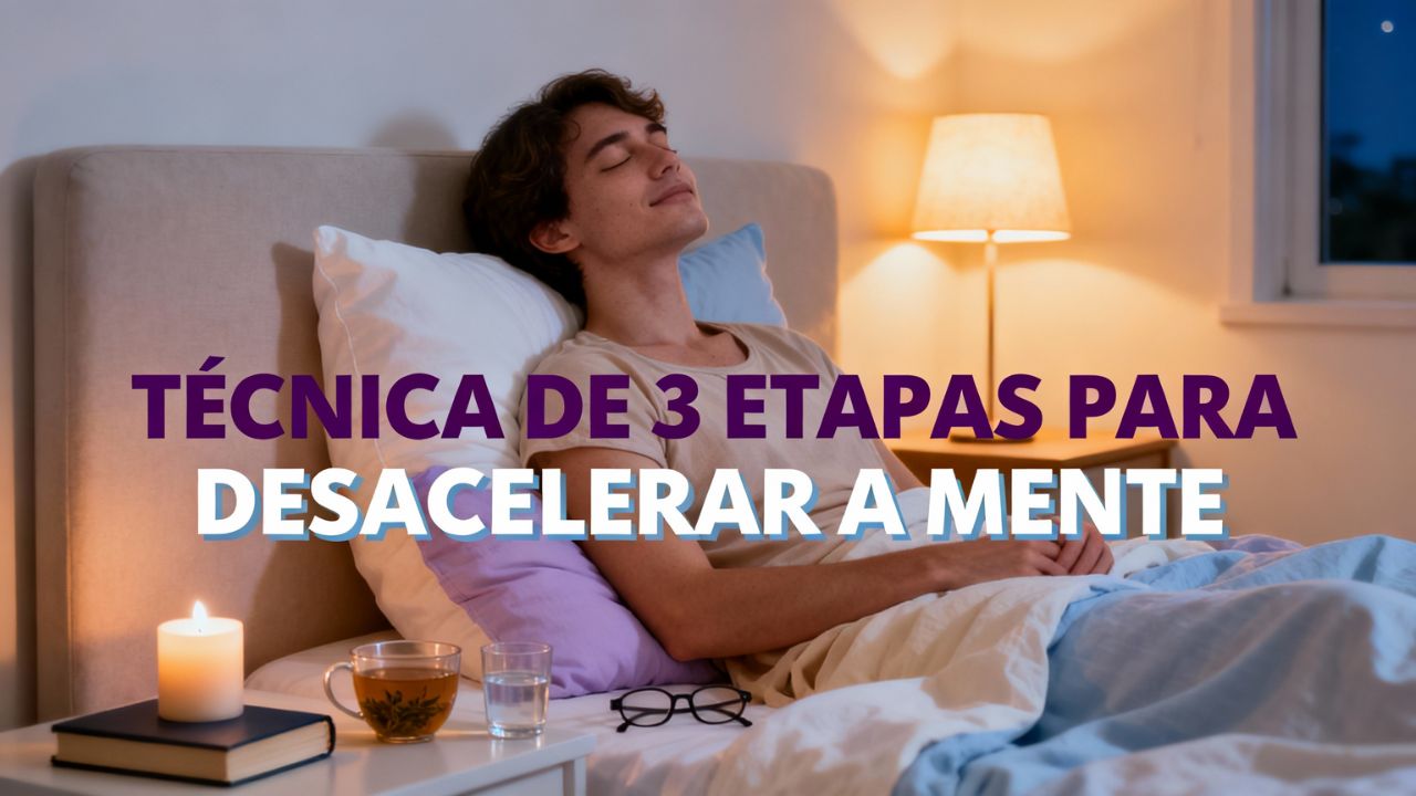 Como desacelerar a mente antes de dormir com uma técnica de 3 etapas