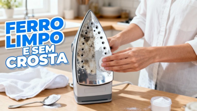Como limpar ferro de passar e remover a crosta de sujeira facilmente