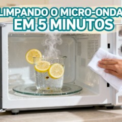 Como limpar o micro-ondas em 5 minutos usando apenas limão e água