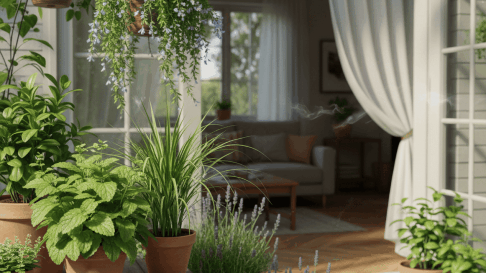 Estas plantas possuem aromas característicos que confundem ou afastam mosquitos 