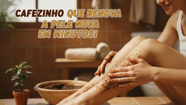 Essa mistura com café e óleo ajuda a renovar a pele e ativar a circulação