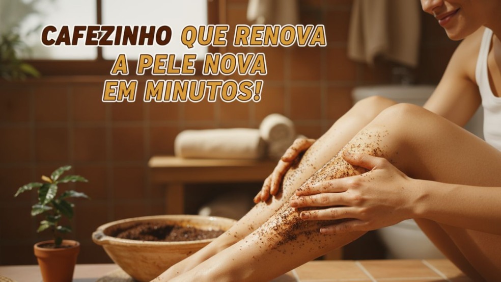 Essa mistura com café e óleo ajuda a renovar a pele e ativar a circulação