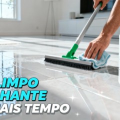 Essa mistura com vinagre e álcool mantém o piso limpo por mais tempo