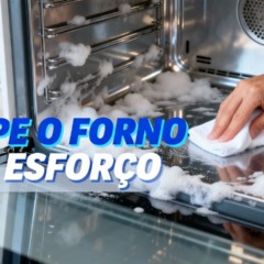 Esse truque com vinagre e bicarbonato limpa o forno sem esforço