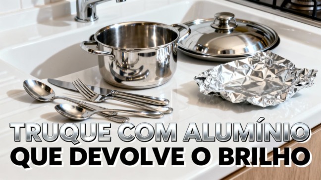 Este truque com papel alumínio devolve o brilho dos talheres e panelas