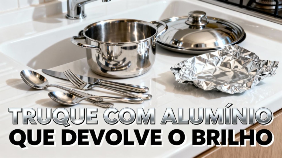 Este truque com papel alumínio devolve o brilho dos talheres e panelas