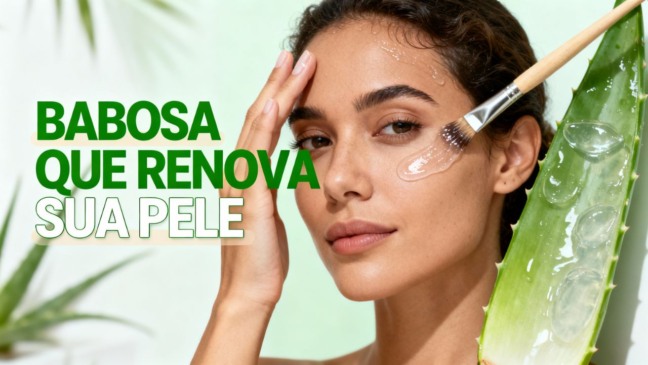 Hidratação facial com babosa que renova a pele instantaneamente