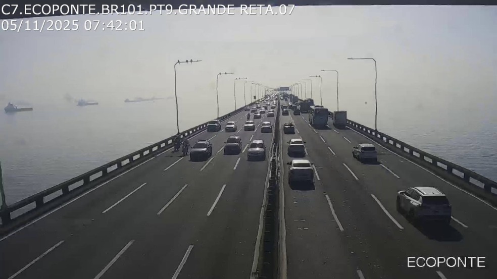 Veja como está o fluxo na Ponte Rio-Niterói nesta quinta (06/11) Veja como está o fluxo na Ponte Rio-Niterói nesta quinta (06/11)