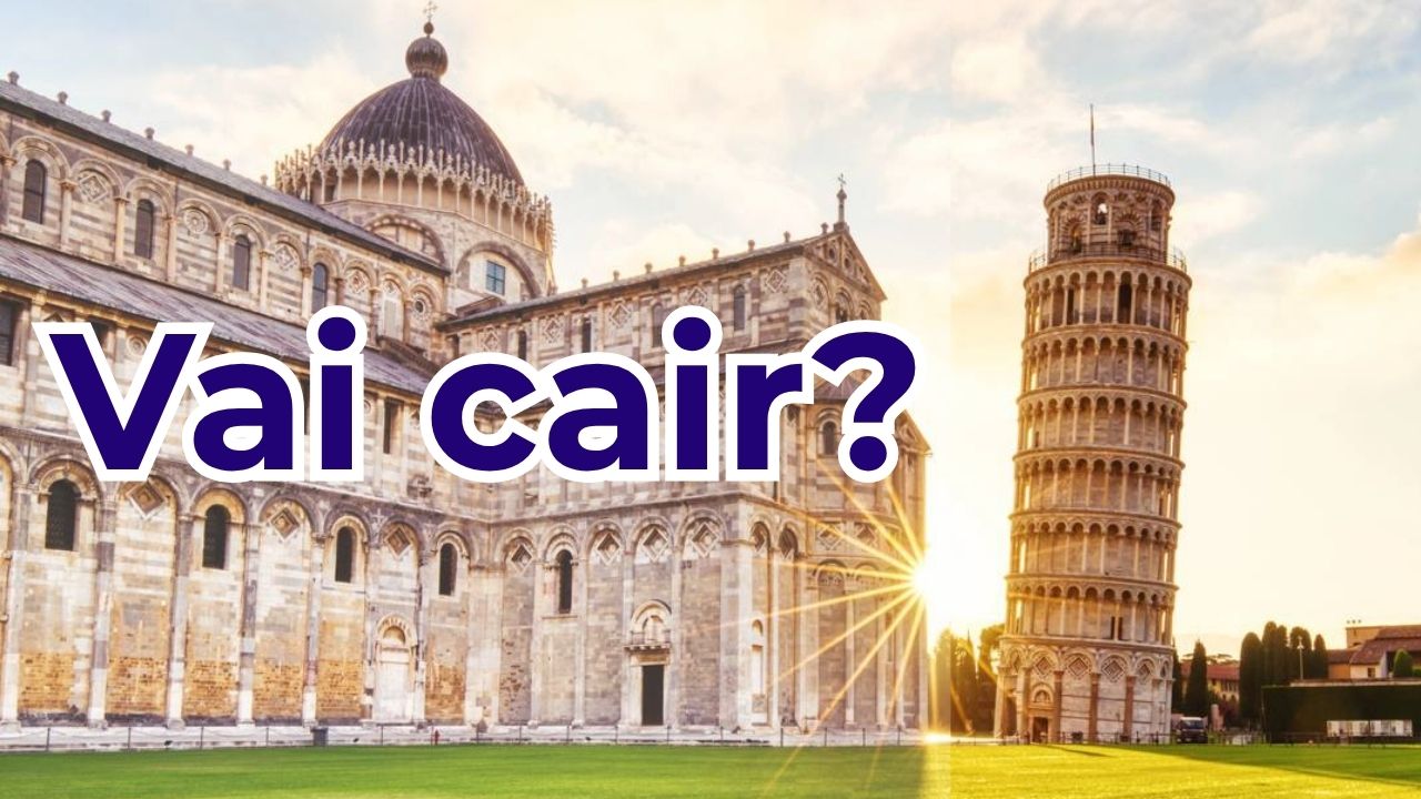 Como a Torre de Pisa se mantém em pé, mesmo inclinada?