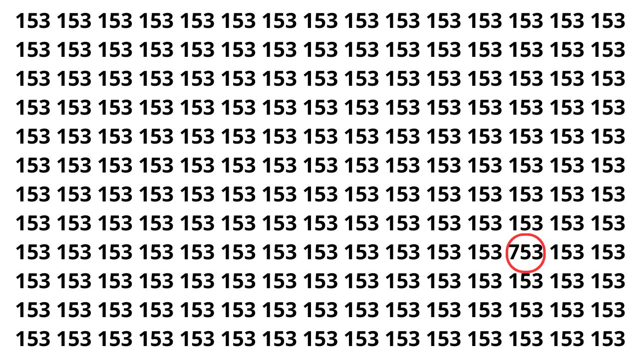 Só os olhos mais atentos conseguem ver o número 753 escondido