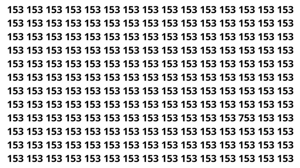Só os olhos mais atentos conseguem ver o número 753 escondido