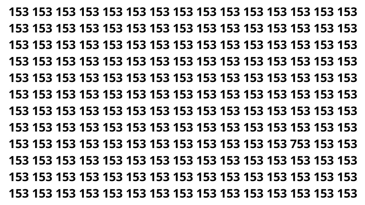 Só os olhos mais atentos conseguem ver o número 753 escondido