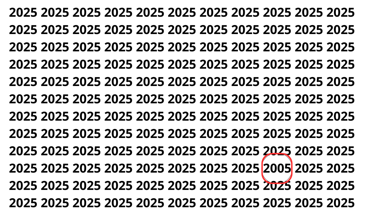 Teste seu foco e tente encontrar o número diferente em 5 segundos
